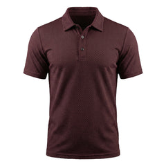 Dario | Atmungsaktives Stretch Poloshirt in Merlot Rot