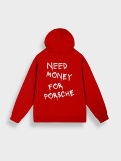 Eleganter Kapuzenpullover Unisex in Rot