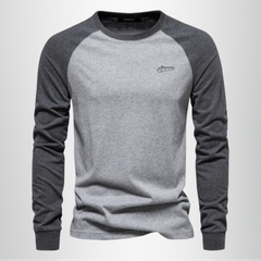Reinhard | Herren Langarm Raglan Shirt in Grau
