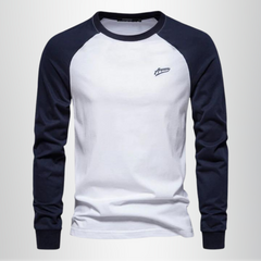Reinhard | Herren Langarm Raglan Shirt in Weiß