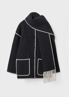 Mara™ | Klassische Schaljacke in Schwarz-Weiß