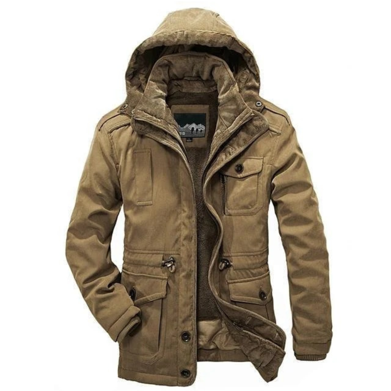 Robuste Winterjacke mit Kapuze für Herren | Warme
