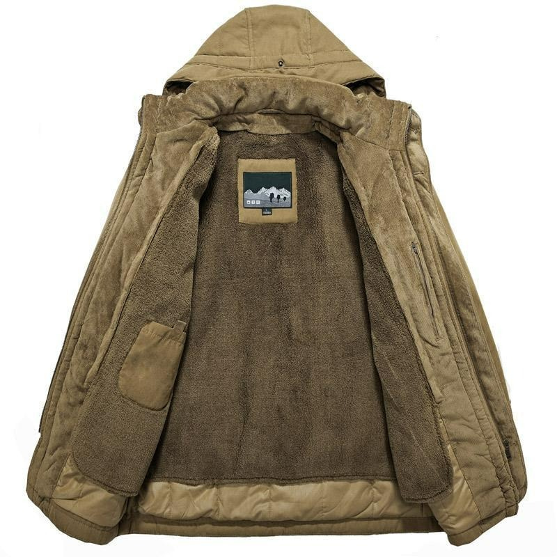 Robuste Winterjacke mit Kapuze für Herren | Warme