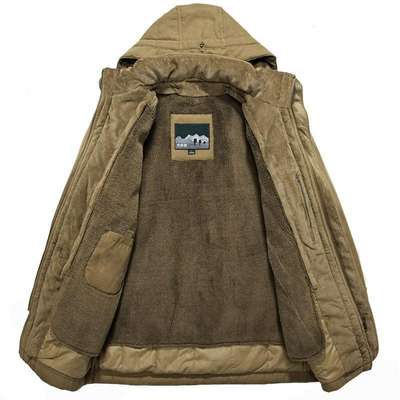 Robuste Winterjacke mit Kapuze für Herren | Warme