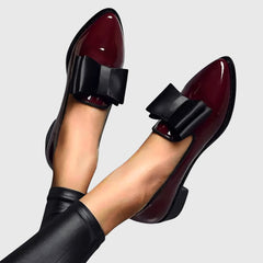 Romy | Damen Loafer mit Schleife in Rot