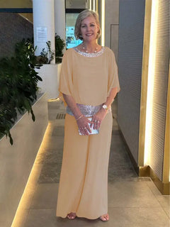 Romy | Damen Zweiteiler Abendmode Pailletten Set in Khaki
