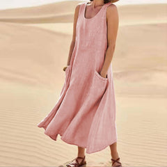 Tosca | Damen Schürzenkleid mit Taschen in Rosa
