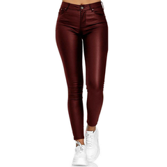Lea - Damen Leder Hosen in Rot