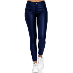 Lea - Damen Leder Hosen in Blau