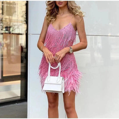 Laura - Cocktailkleid aus Federn im schicken Stil