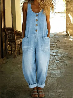 Lina | Retro Overall Damen Vintage Style in Hellblau