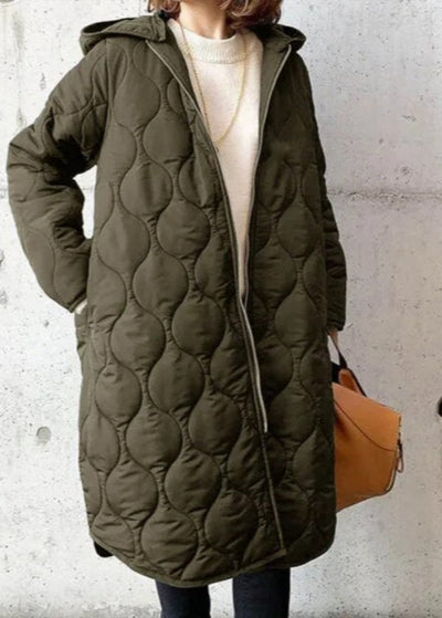 Schicker warmer Wintermantel mit Kapuze für Frauen - Milena