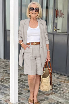 Schickes Blazer & Hose Set - Cilly in Grau