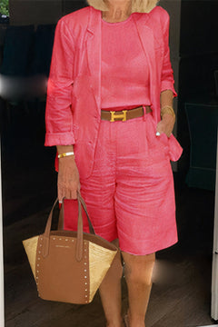 Schickes Blazer & Hose Set - Cilly in Rot