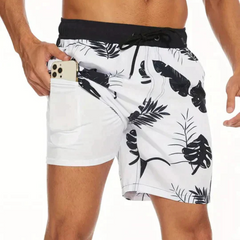 Schnell trocknende Badeshorts für Herren | Leichte in Weiß Schwarz