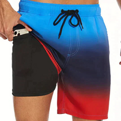 Schnell trocknende Badeshorts für Herren | Leichte in Blau