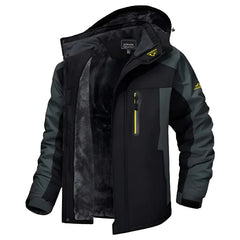 Klaus | Fleece-Winterjacke in Schwarz