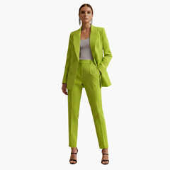 Seraphima | Damen Blazer Anzug Set mit Hose in Olivgrün