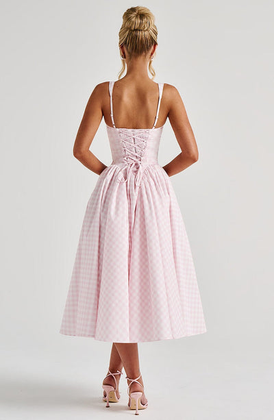 SHERRIE - Gingham Midi-Kleid
