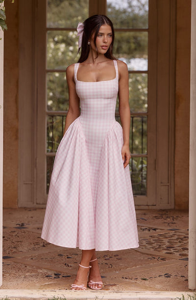 SHERRIE - Gingham Midi-Kleid
