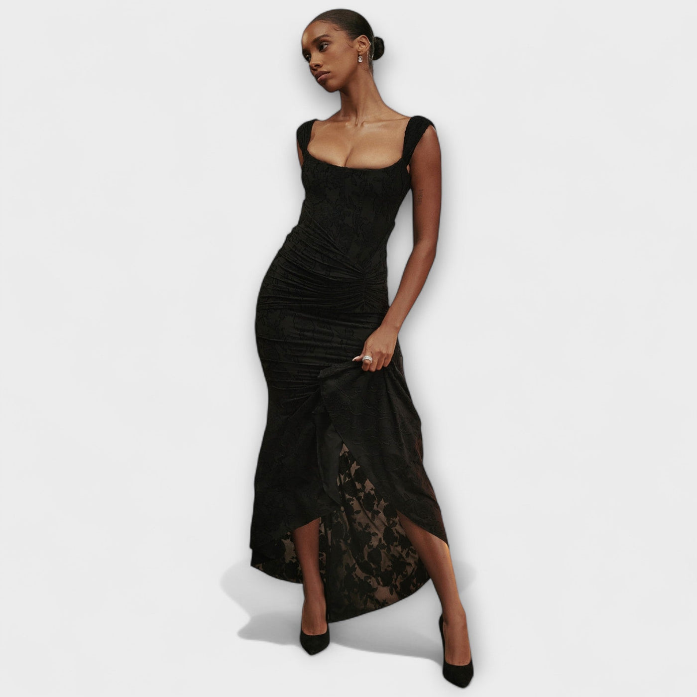 Renske - Stilvolles Maxikleid mit kunstvollem Korsett