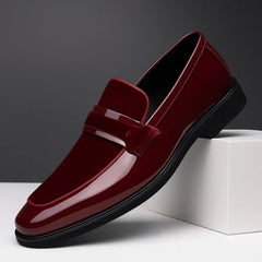 Simon | Herren Klassische Penny Loafer in Rot