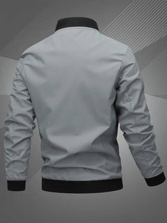 Simon | Herren Lässige College Bomberjacke in Space Grau