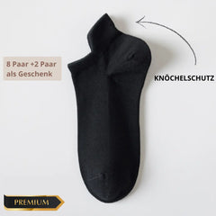 Ralphmattew KnöchelSchutz Socken in 8er-Pack + 2 als Geschenk Schwarz