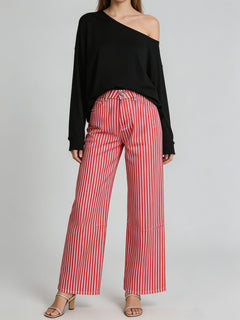 Solveig | Weite High-Waist Palazzohose in Rosa