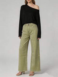 Solveig | Weite High-Waist Palazzohose in Gelb
