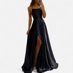 Margaret | Damen Elegantes Hochzeitsgäste Maxikleid in Schwarz