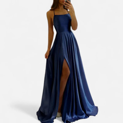 Margaret | Damen Elegantes Hochzeitsgäste Maxikleid in Blau
