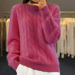 ASTRID – Premium Strickpullover für den Winter in Dunkelrosa