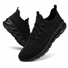Speed | Herren leichte Laufschuhe Mesh Sportschuhe in Schwarz