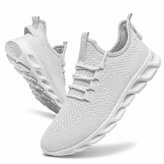 Speed | Herren leichte Laufschuhe Mesh Sportschuhe in Weiß