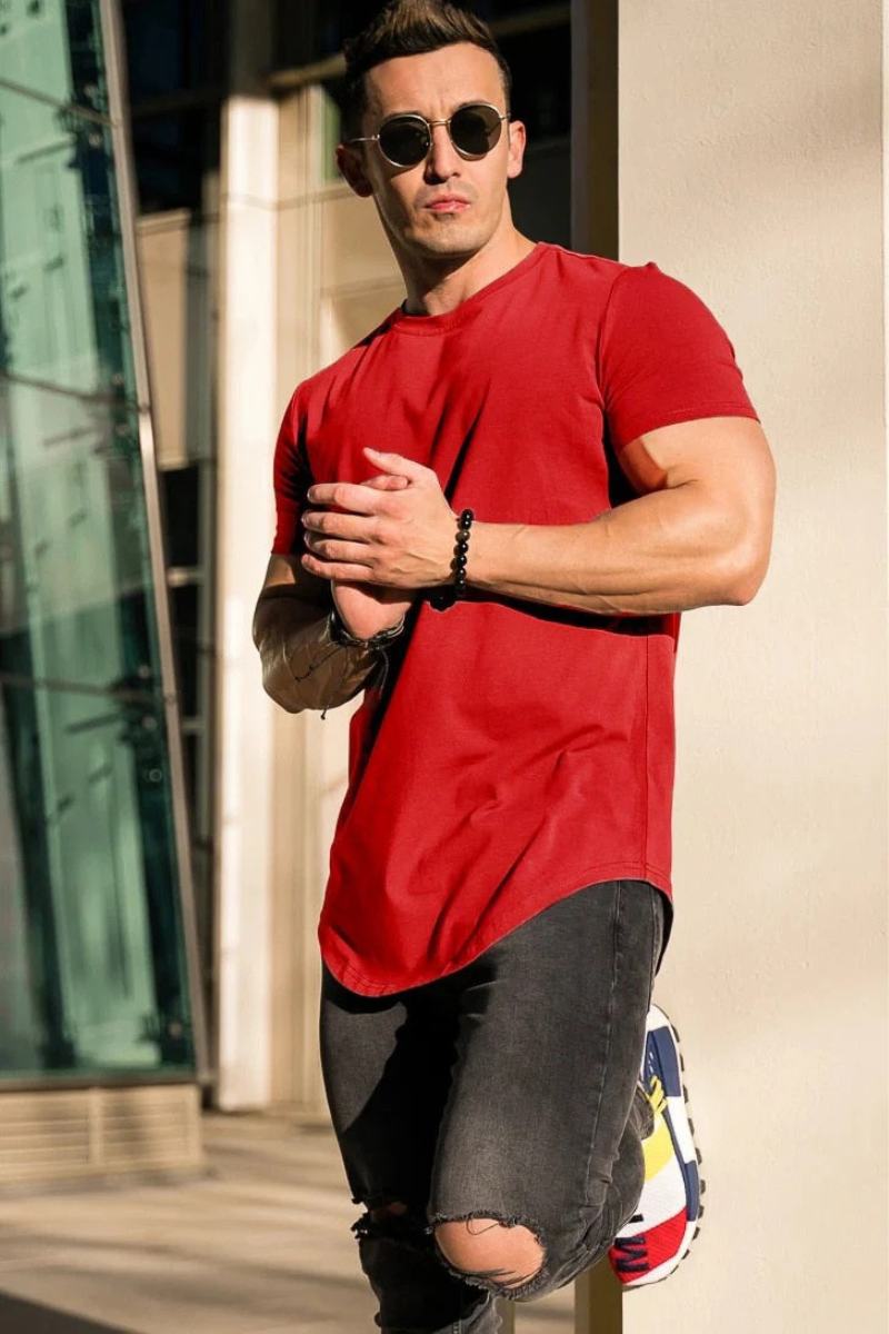 Sportliches Herren-T-Shirt in schmaler Passform | kurzarm