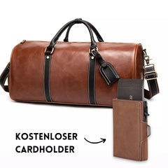 Bündelangebot : Leder Sporttasche & kostenloser Cardholder in Braun