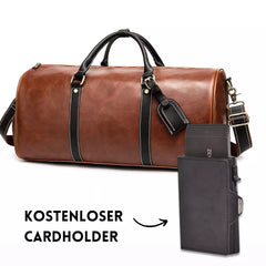 Bündelangebot : Leder Sporttasche & kostenloser Cardholder in Schwarz
