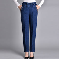 Nariko | Damenjeans mit Seitentaschen in Dunkelblau