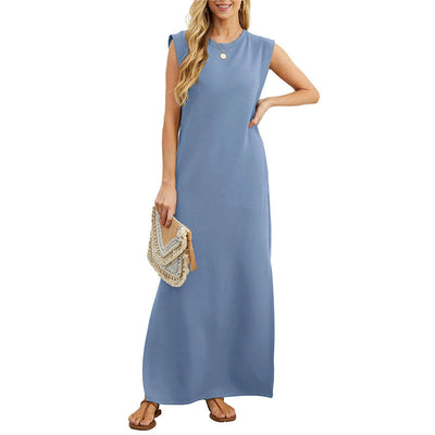 Birgit® | Ärmelloses Maxikleid mit O-Ausschnitt