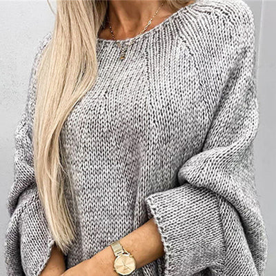 Stylischer Grobstrickpullover für Damen | Lässig