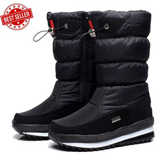 Sofie™ - Rutschfeste und Wasserdichte Schneestiefel aus Kunstfell in Schwarz