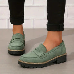 Ella™ | Zeitlose Wildleder-Loafer in Grün