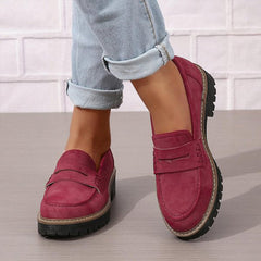 Ella™ | Zeitlose Wildleder-Loafer in Rot