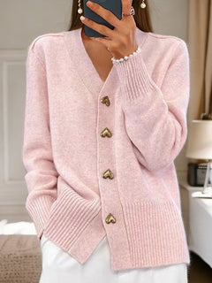 Elira | Eleganter Strick-Cardigan für stilvolle Outfits in Rosa
