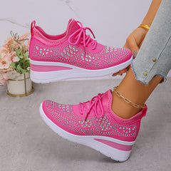 Luriya - Funkelnde Strass-Schuhe in Hellrosa