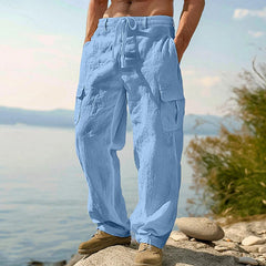 David | Vielseitige Cargo-Sommerhose in Himmelblau
