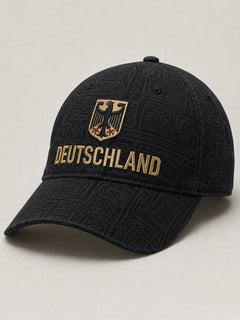 Deutschland-Fußballmütze in Schwarz