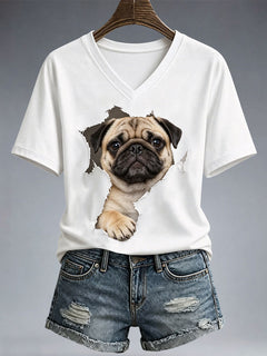 Schönes Mops-T-Shirt für Damen in als bild