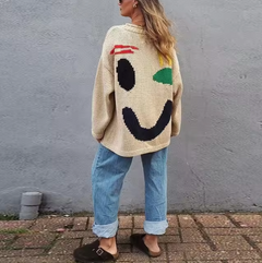 Vivi - Strickpullover aus Baumwolle in Übergröße in Khaki